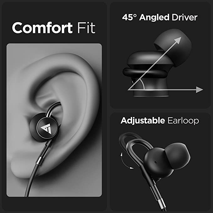 Boult Audio Bassbuds Loop (Wired in Ear Earphones )